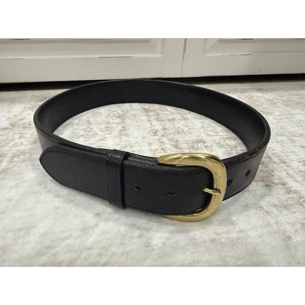 Galco SB5 Black Leather Holster Gun Belt 34 Solid Brass